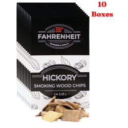 Hickory wood chunks 10pcs قطع الخشب الكبيرة توضع للتدخين لمدة طويلة وإضافة نكهة فريدة