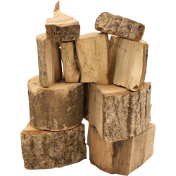 Hickory wood chunks 10pcs قطع الخشب الكبيرة توضع للتدخين لمدة طويلة وإضافة نكهة فريدة